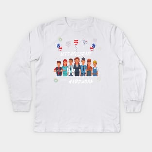 Let's Celebrate Our Hardwork Kids Long Sleeve T-Shirt